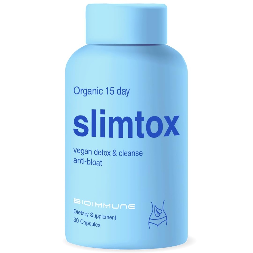 SlimtoxTMオーガニック15日コロンクレンジング&デトックス for フラットストマーチ 少ないブロアット & LBS w/プロバイオティクス - 便秘救済 - フラッシュ毒素、ボオストエネルギー