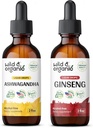ワイルド&オーガニックアシュワガンダ シンチャー 4 fl oz&Ginseng Tincture 4 fl oz