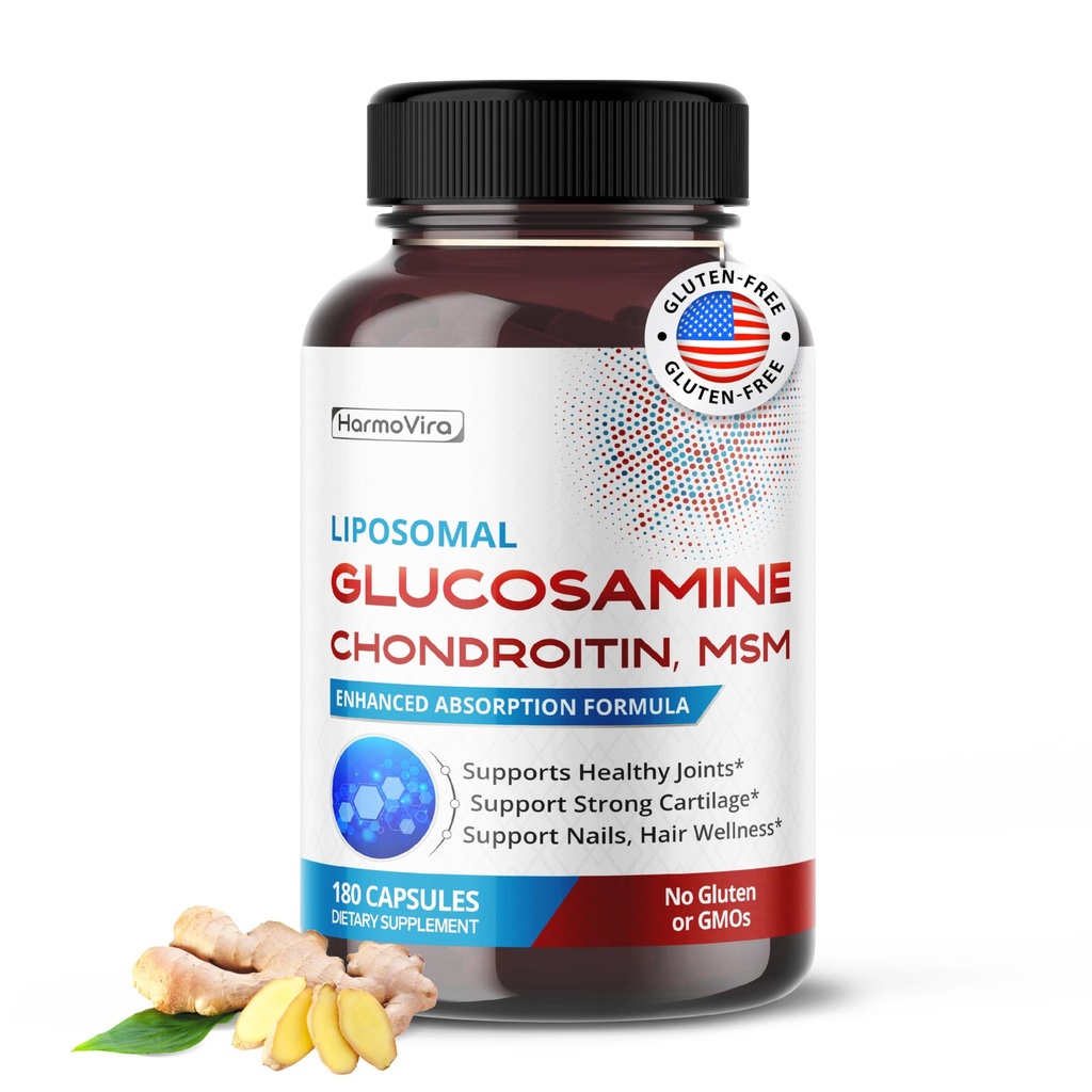 Liposomal GLUCOSAMINE CHONDROITIN、MSM - サポート健康な接合箇所、強い軟骨、釘、毛- 180 日の供給-米国製