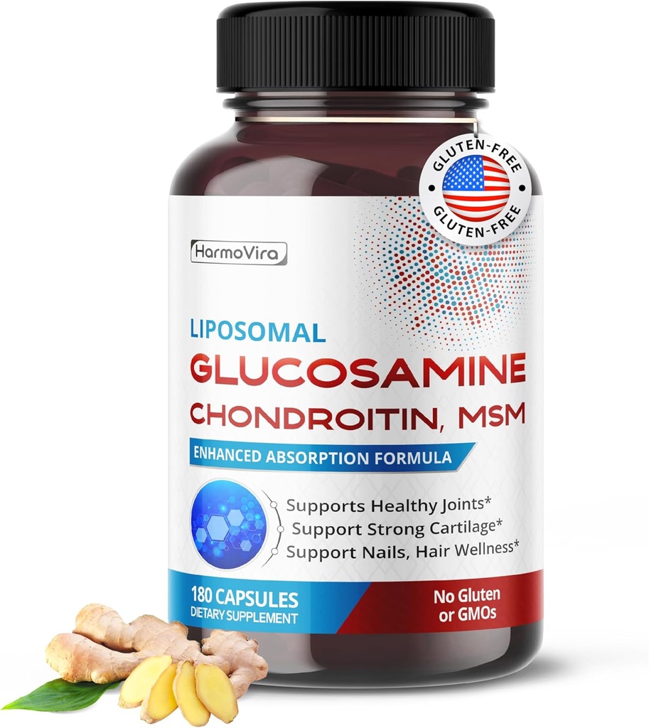 Liposomal GLUCOSAMINE CHONDROITIN、MSM - サポート健康な接合箇所、強い軟骨、釘、毛- 180 日の供給-米国製