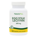 NaturesPlus卵黄レシチン - 600mg、180カプセル - 大豆フリー、グルテンフリー - 90サービング