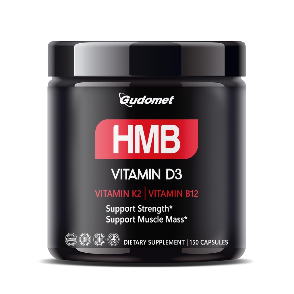 D3、K2、B12のHMB - 筋肉健康サポートサプリメント - 150カプセル - 米国製