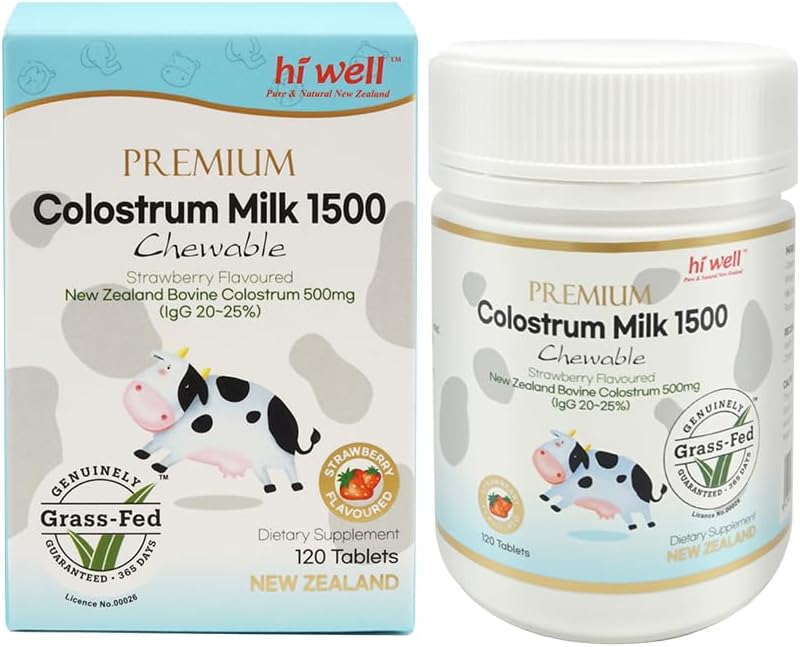 Hi Well Premium Grass-Fed Colostrum1500 120Tablets (1)