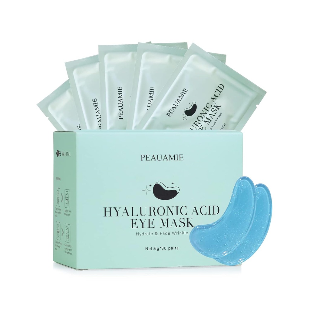 目の下のパッチの暗い円のためのHyaluronic酸の目のマスクおよびPuffinessのしわの目袋30組