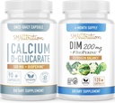 SMNutrition 200mg DIMは、Calcium D-Glucarateで補う | DIM Diindolylmethaneカプセル(120のサービング)とVegan Gluten無料非GMO CDGサプリメント(90のサービング)