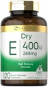 カルライルドライビタミンE | 400 IU(268mg) | 120 カプセル | 高効力式 | 非GMO・グルテンフリー