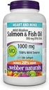 Webberナチュラルワイルドサーモン&フィッシュオイル1000mg(EPA 180 DHA 120)ボーナスサイズ150 + 30Softgels