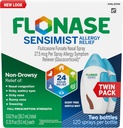 Flonase Sensimist Allergy Relief Nasal Spray for Non-Drowsy, 24-Hour Multi-Symptom Allergy Relief – 120 Sprays (Pack of 2)
