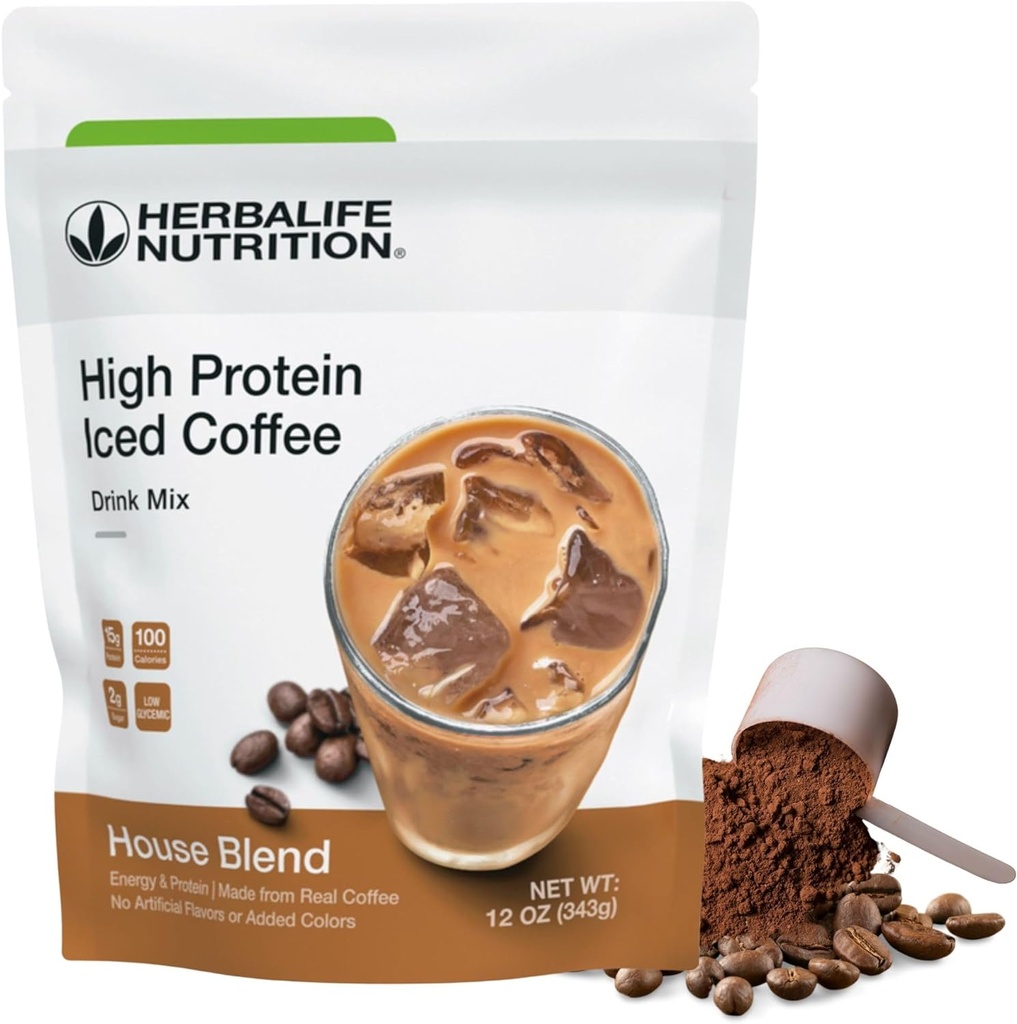 Herbalife HERBALIFE NUTRITIONの高い蛋白質のアイス コーヒー飲み物の組合せ:(家のブレンド12のoz 343g)エネルギーおよび蛋白質は、実質のコーヒーから、12オンス成ります