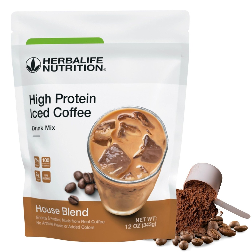 Herbalife HERBALIFE NUTRITIONの高い蛋白質のアイス コーヒー飲み物の組合せ:(家のブレンド12のoz 343g)エネルギーおよび蛋白質は、実質のコーヒーから、12オンス成ります