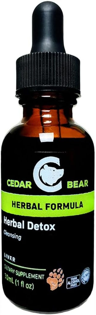Cedar Bear - Herbal Detox a Liquid Herbal Supplement That is a Deep Detox Cleansing That Helps Clear Organs and Tissues of Environmental Toxins 1 Fl Oz