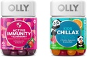 OLLY Gummy Active Immunity+Elderberry、45 Gummies Kids Chillax、マグネシウムグミー、Lemon Balm、Calm Chews for Kids 4+、50 カウント