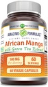 アメイジングフォーミュラ アフリカマンゴー with グリーンティーエキスサプリメント | 500 Mg / サービング | 60 Veggie Capsule | Non-GMO | グルテンフリー | アメリカ製