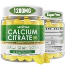 Calciumのクエン酸塩はビタミンD3 K2と1200mg、女性及び人のためのChewable Calciumの補足、高い効力サポートB0ne、Te*th、強さ及び免疫の健康、マンゴの味、非GMO、砂糖は、120 Ctsを放します