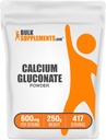 BulkSupplements.comカルシウムグルコネートパウダー - カルシウムサプリメント、簡単に吸収 - 不燃&グルテンフリー、給食当たり600mg、250g(8.8オンス)(パッケージ1)