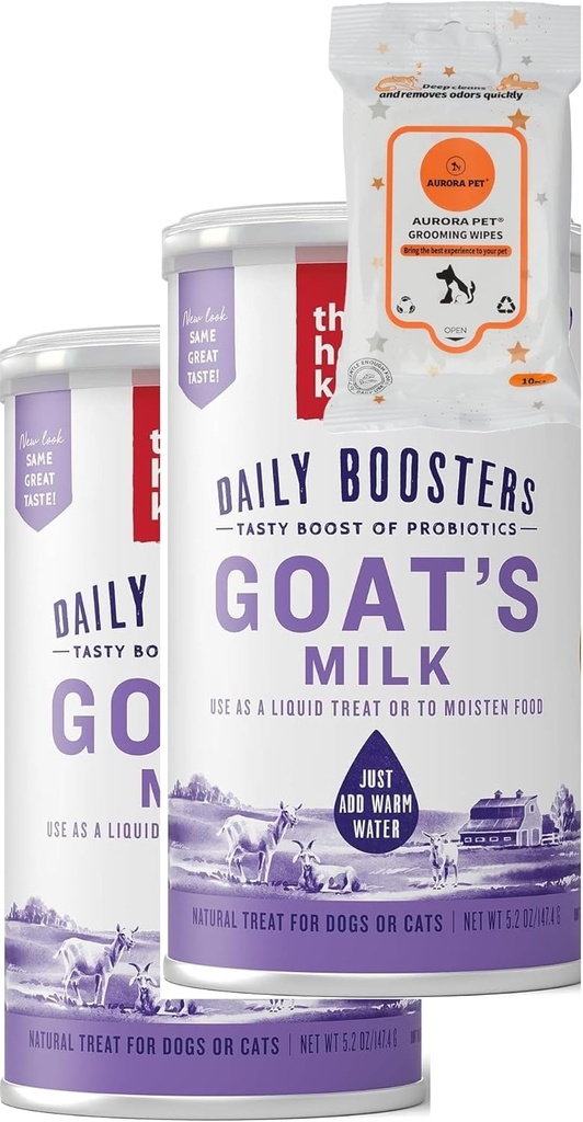オーロラ ペット バンドル パック (2) プロバイオティクスと人間の等級の即刻のヤギのミルクはオーロラ ペット ワイプで拭きます