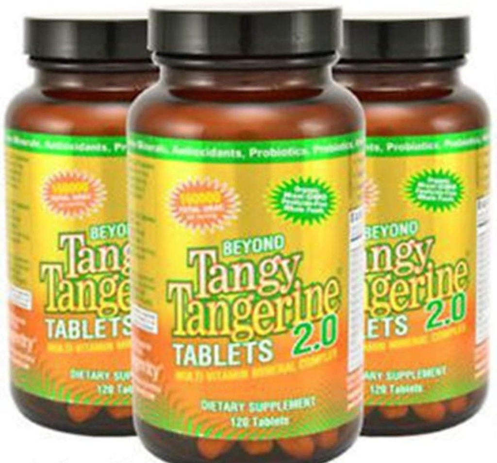 Youngevity Beyond Tangy Tangerine 2.0 Multi-Vitamin & Mineral Complex - Made with Natural & Whole Foods | 160,000 ORAC | 120 Tablets - 3-Pack