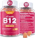 NEVISSビタミンB12 10000 mcg(メチルB12)ビタミンD3、B9ビタミンFollate、ビタミンC、エネルギーブースト&代謝、神経系、強力な骨、免疫サポート、低砂糖、120カウント