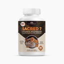 Naturealm Sacred 7有機キノコ抽出カプセル - プレミアム7 ライオンズマネ、Reishi、Chaga - USDA有機免疫サポート&フォーカス - 90ベジタリアンカプセル