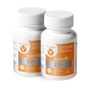 亜鉛MG25+VC デュアルパック | 毎日の亜鉛グルコン酸 + ビタミンC | 25mg + 270mg | クリーンフォーミュラ, 完全菜食主義者フレンドリー, (2 ボトル, 120 ベジタリアンカプセル)