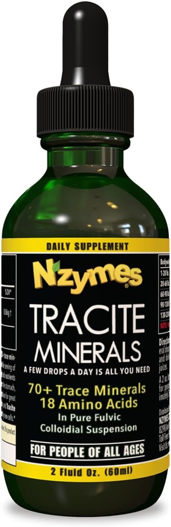 人のためのNzymes® Traciteミネラル、トレースミネラルドロップとアミノ酸 - 米国製