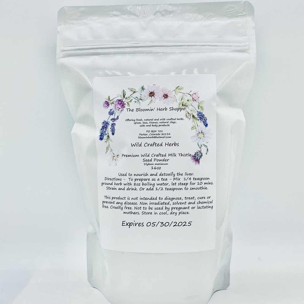 Liphontcta ワイルドクラフトミルクのこの種の粉 16oz ポンドの未加工シリブム マリアナム ザ・ブレンキン Herb Shoppe 純粋な芳香剤の潜在的ブラー バルク