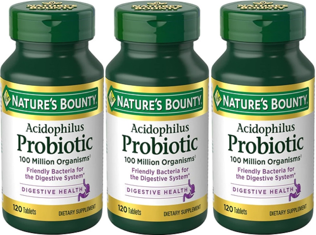 Nature's BountyのAcdophilusのプロバイオティック、120の計算(3)のパック