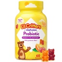 L’il Critters Probiotic Daily Gummy Supplement for Kids, 消化の健康サポート, ブドウ, チェリーとオレンジ色の味, 60 グミ