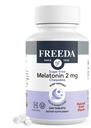 FREEDA Melatonin 2mg 砂糖フリーの病気 – 大人と子供のための自然な睡眠補助剤 – ビーガン, コーシャ, グルテンフリー, 非GMO, 簡単な就寝サポート – 240 錠