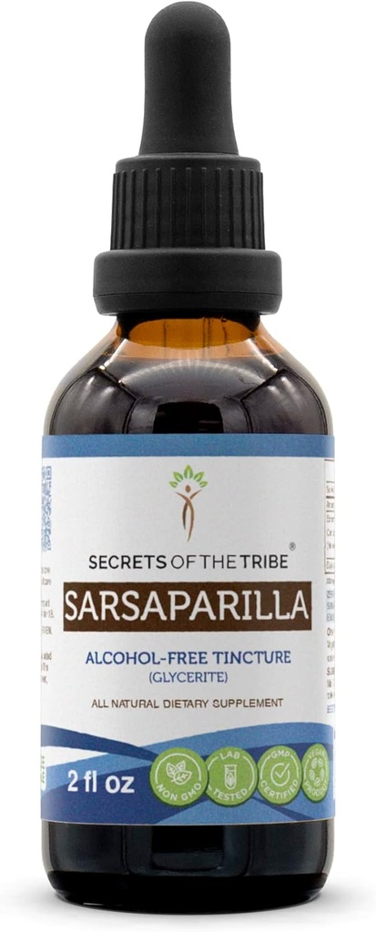 Tribe Sarsaparilla Tinctureアルコールフリーエキス、Sarsaparilla(Smilax Medica)の秘密は、Root Tincture Supplement(2FL OZ)を乾燥しました。
