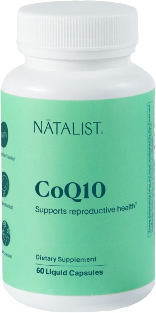 NATALIST CoQ10 Ubiquinone 120 mgの毎日の豊饒のビタミンの強力な酸化防止の防衛及び細胞エネルギー サポート補足-女性及び人のビーガン、非GMO - 60の液体のカプセルのための高い吸収