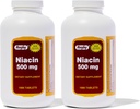 Rugby Niacin 500mg - Vitamin B3 Supplement for Men and Women - 1,000 Tablets (2-Pack)