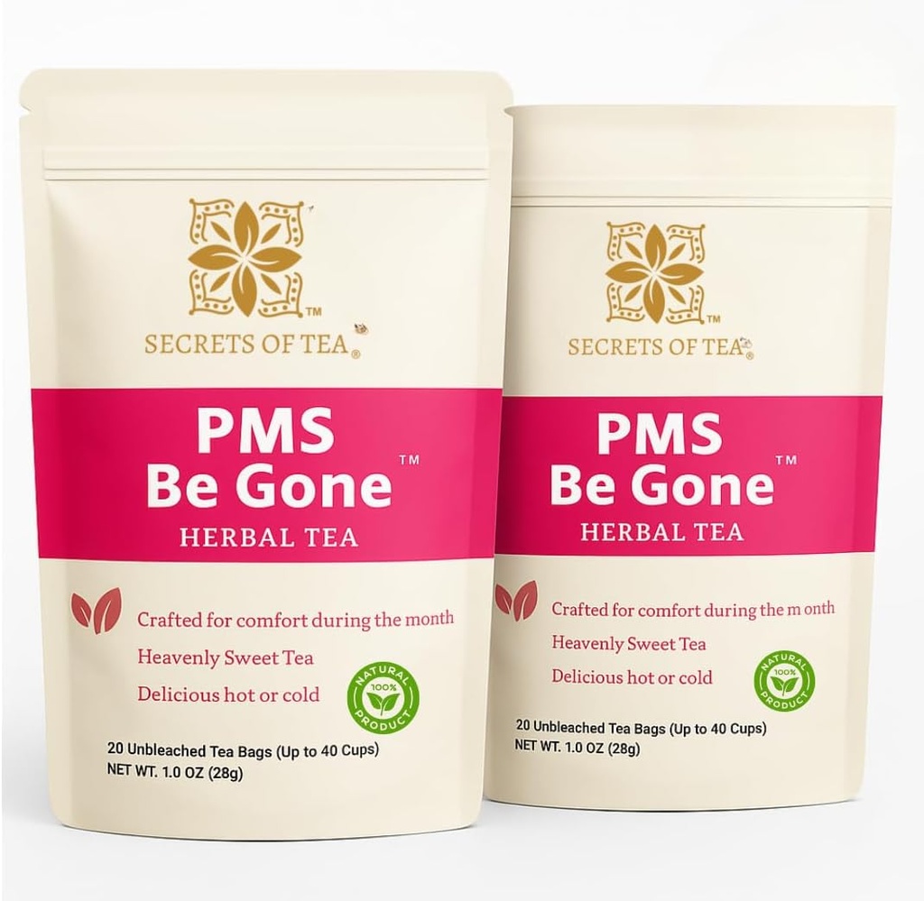 女性とティーンのためのティーPMSティーの秘密 - ナチュラルUSDAオーガニックカフェイン無料ハーブティー - 80サービング - 40カウント(2パック)