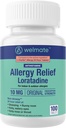 WELMATE - アレルギー救済 - Loratadine 10mg - 24時間救済抗ヒスタミン - 非眠気 - 鼻の鼻 - かゆみの鼻 - 喉の鼻と喉 - 水目 - 屋内&屋外アレルギー薬 - 100カウント