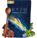 RYZE SUPERFOODSのきのこの熱いココア・メラトニンの睡眠の補足、Reishiのきのこの、Melatonin、Glycine、Cacao、L-TheanineとのKeto Cocoaの粉、眠り、20のサービングをとどまるのを助けるChicory