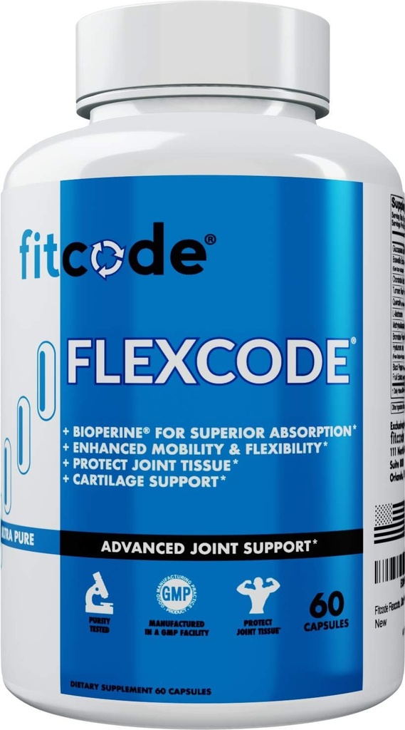 適合のFlexcodeの超優れた接合箇所サポート、Glucosamine、Turmeric、MSM、Chondroitin、Hyaluronic酸、男性および女性のためのグルテンフリー(30のサービング)