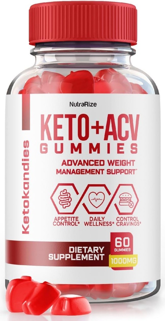 NutraRize KetoKandies Keto+ACV を KetoKandies Keto+ACV 重量損失、最大強度サプリメント、Gomitasレビュー(60ガミー)のグミー