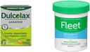 Dulcolax 深夜リリーフ 遺伝的便秘救済、Bisacodyl 5 mg錠、50 カウント & Fleet アダルト便秘のための鎮痛剤 Glycerin 坐剤、成人乳剤ジャー Aloe Vera、50 Ct
