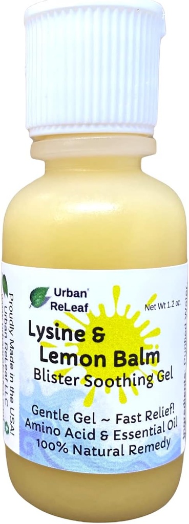 Urban ReLeaf Lysine & Lemon Balm Blister Soothing Gel! 速い乾燥、100%ナチュラルヘルプ!