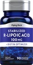 パイピングロック安定R-リポ酸100mg | 90カプセル | ビオチンオプティマイザ付き | 非GMO、グルテンフリーサプリメント