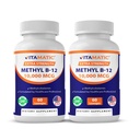 VitamaticメチルビタミンB12(Methylcobalamin)10,000 mcg (10mg) 60 Lozenges - ビタミンB12(2パック)の優れたソース