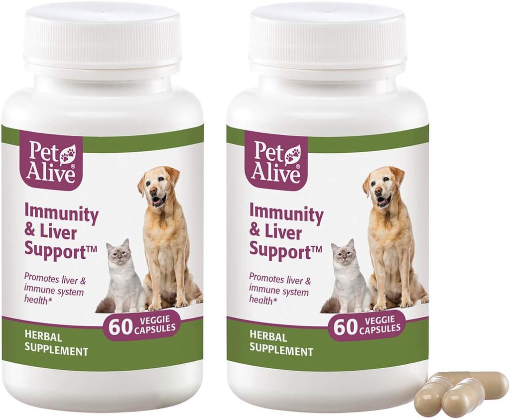 PetAlive Immunity and Liver Support Veggie Cap 2 Pack
