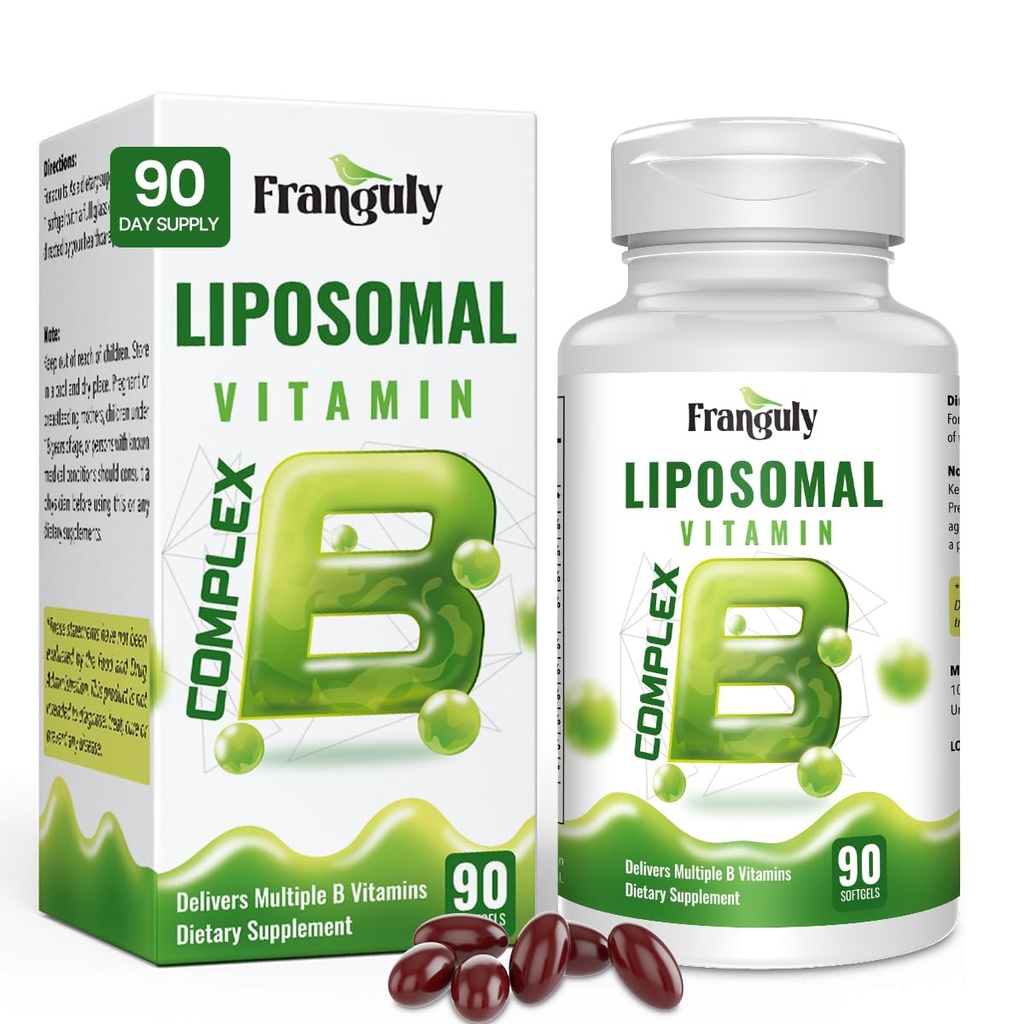 リンのイノシトールのビタミンB1、B2、B3、B5、B6、ビオチン、葉酸塩、メチル化されたB12-免疫、エネルギー、頭脳サポート90のSoftgelsの高吸収のビタミンのために設計されているLiposomal Bの複合体