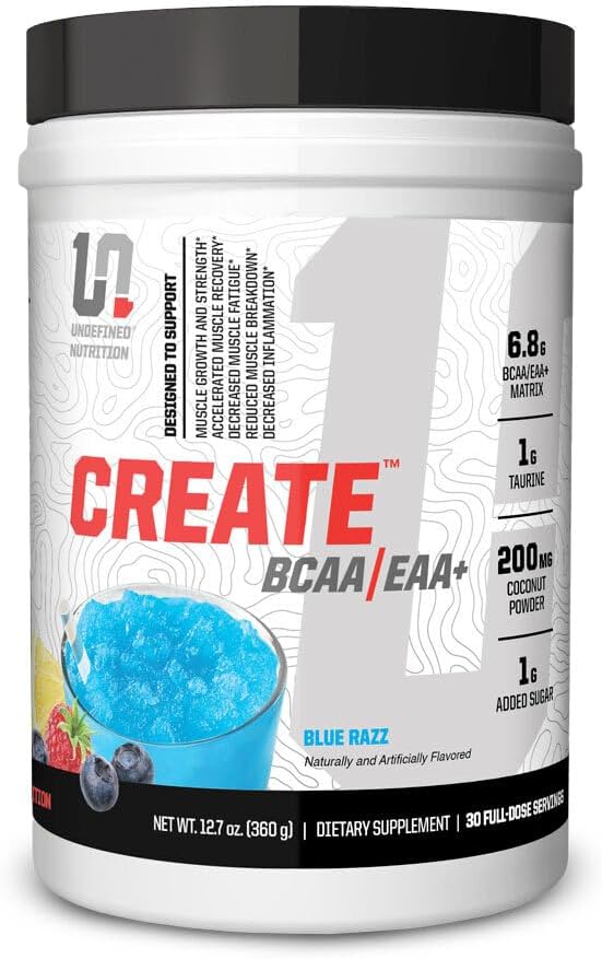 未定義の栄養物は、ブライアンシャウによってBCAA / EAA +を作成します - 筋肉の回復と耐久性、6.8g BCAA / EAAマトリックス - フルスペクトラムBCAA +エッセンシャルアミノ酸サプリメント - 30サービング(127オンス、ブルーレイズ)