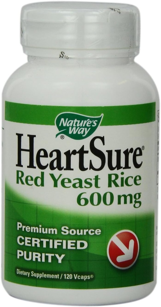 Nature's Way HeartSureレッドイーストライス600mg Twice毎日、120 VCaps