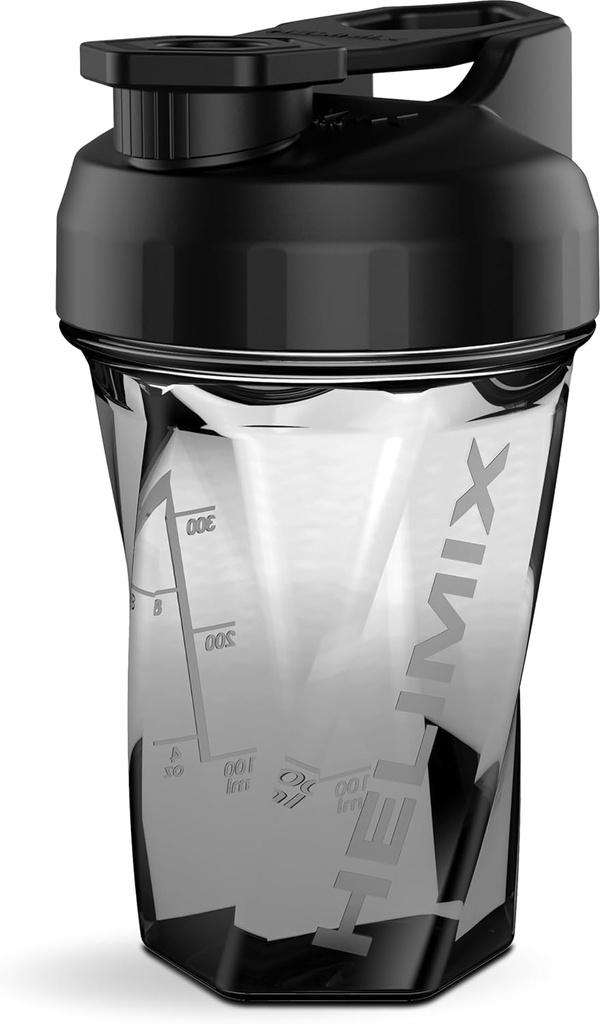 HELIMIX 1.5 Vortex ブレンダー シェーカー ボトルは最大 20 oz | ブレンドボールやウィスク | アメリカ製 | ポータブルプレワークアウト ウィー プロテイン ドリンク シェーカー カップ | ミックスカクテル スムージー シェイク | トップ ラック セーフ