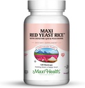 Maxi Health Kosher Maxi Red Yeast Rice with Coenzyme Q10 & Policosanol (Unflavored 120 Count (パッケージ 1)))