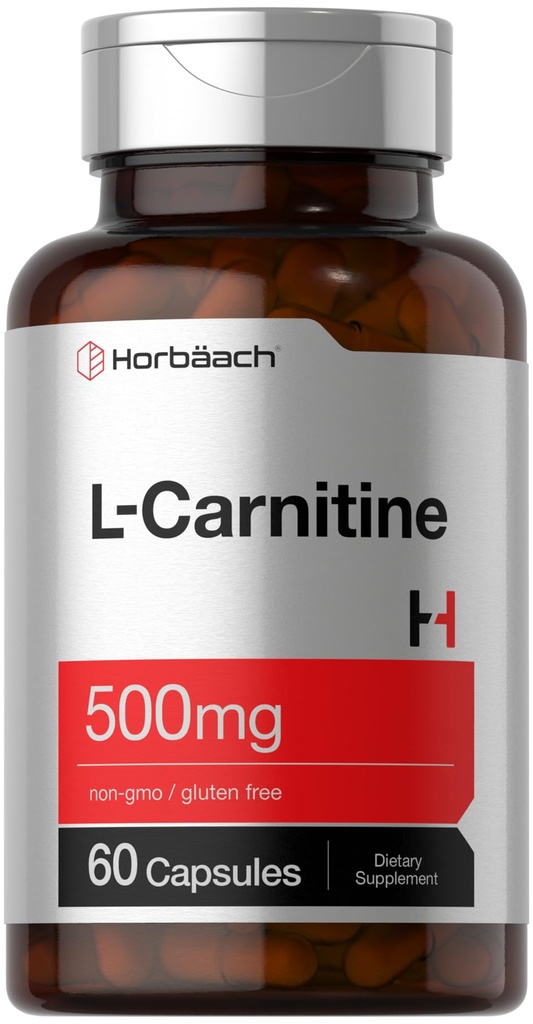 ホアハチLカルニチンサプリメント500mg | 60カプセル | L-カルニチンL-タルトレートとして | 非GMOとグルテンフリー