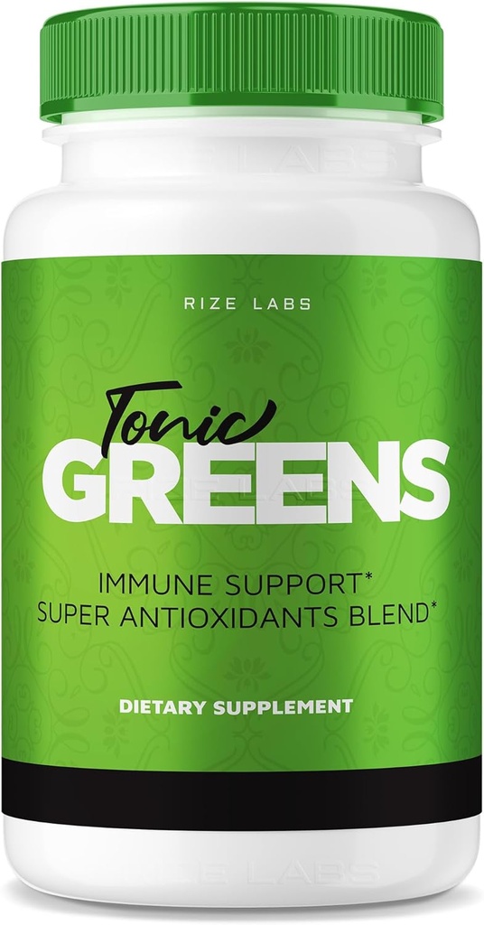 rize labs - Tonic Greens Capsules, Immune Support Pills, Advanced Formula Supplement, Super Antioxidants Blend (60 Capsules)