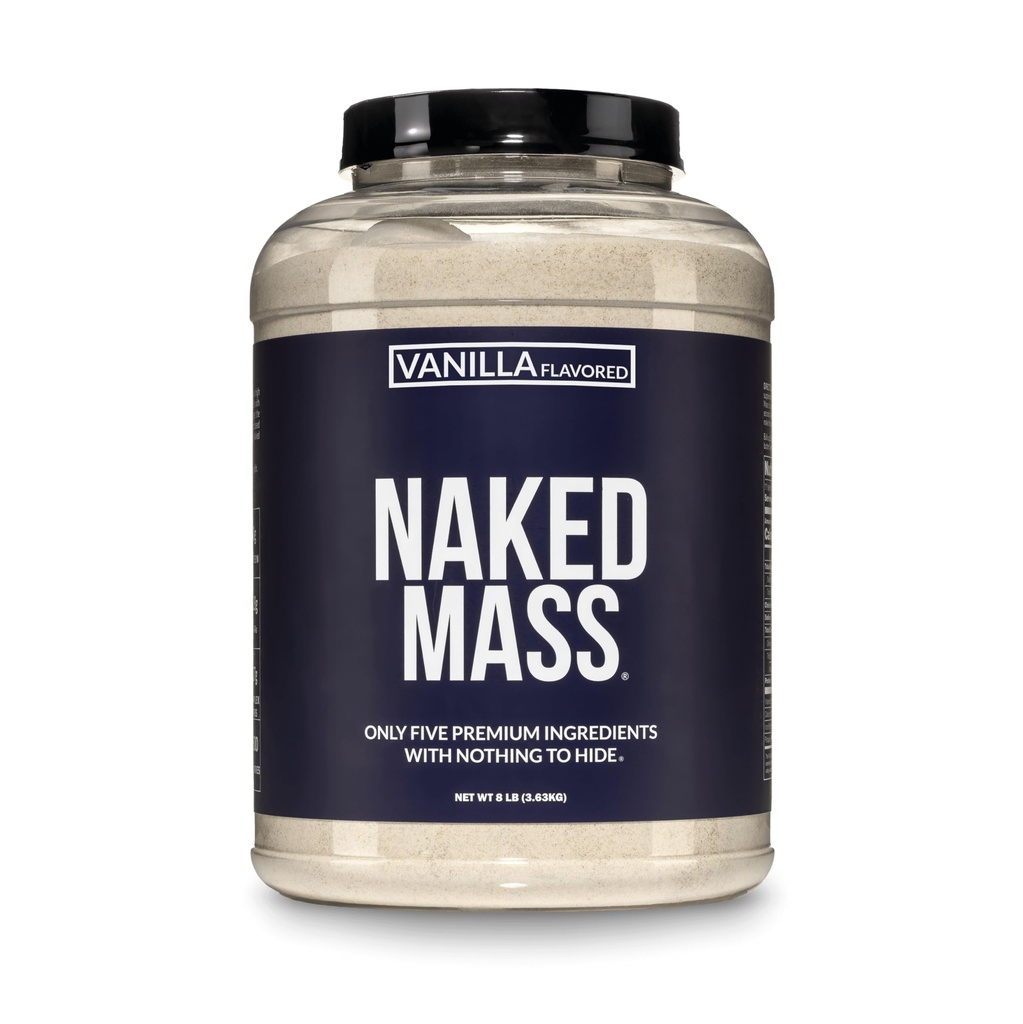 NAKEDのバニラの固まり-すべての自然なバニラの重量のゲインダーの蛋白質の粉- 8lb バルク、GMO の自由、グルテンフリー及び大豆は、人工的な原料無し- 1,260カロリー- 11 のサービングに与えません